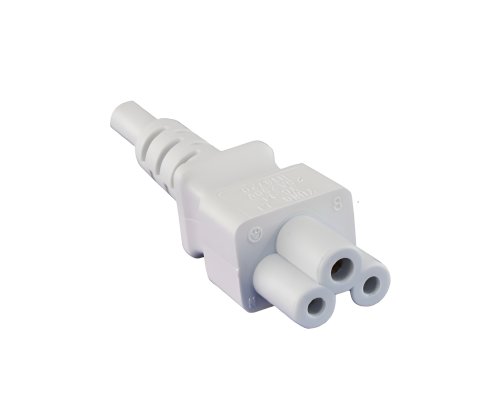 Võrgukaabel Euroopa CEE 7/7 kuni C5, 0,75mm², CEE 7/7/IEC 60320 kuni C5, VDE, valge, DINIC-karp euroava, pikkus 1,80m.